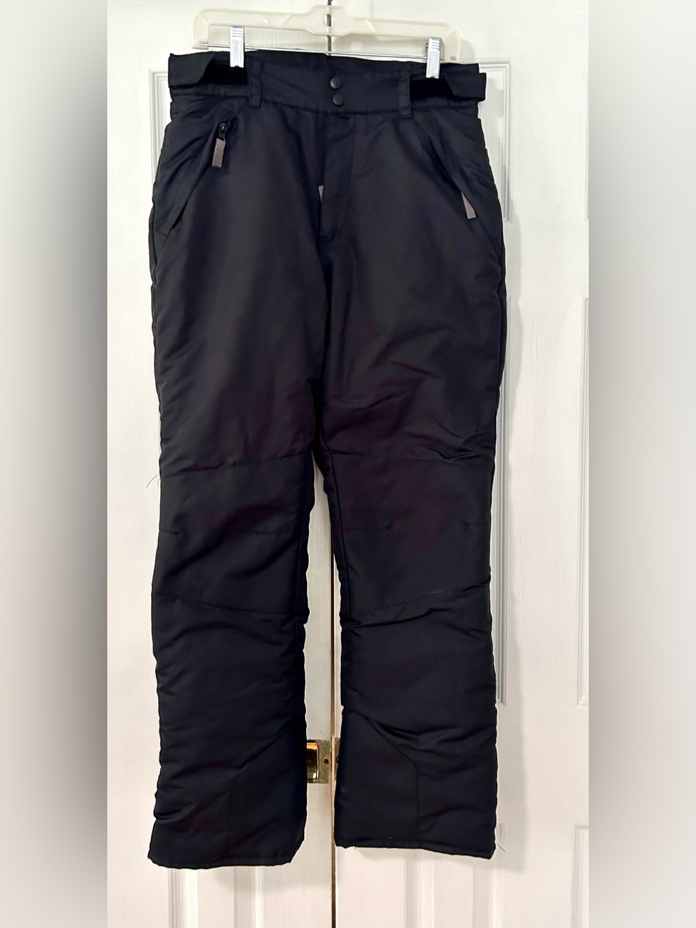All in motion ski snow pants woman size small black adjustable waist snowsuit